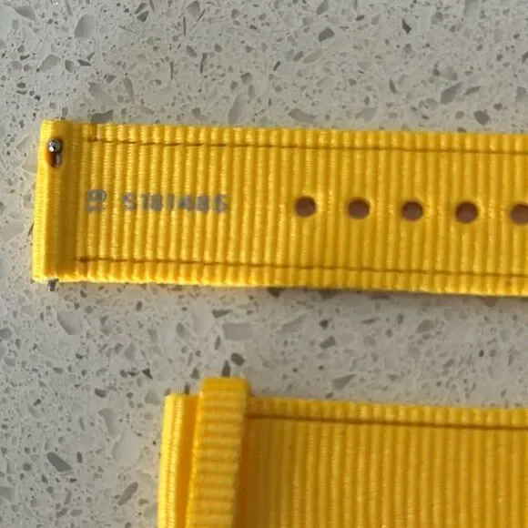 NWT Fossil Yellow Watch Strap Watchband Belt Silver Buckle 18mm - Picture 4 of 8